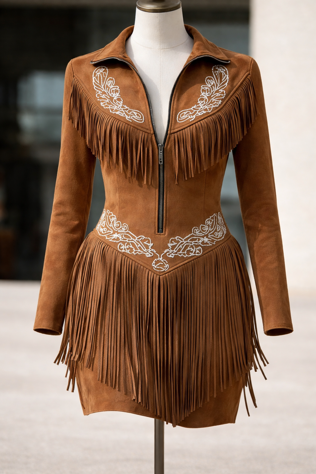 Western Style Vintage Fringe Dress