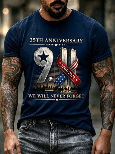 Men's 9.11 Never Forget Printed T-shirt