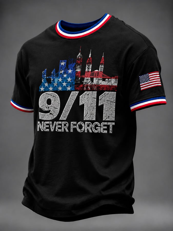 Men's USA 9/11 Print T-Shirt
