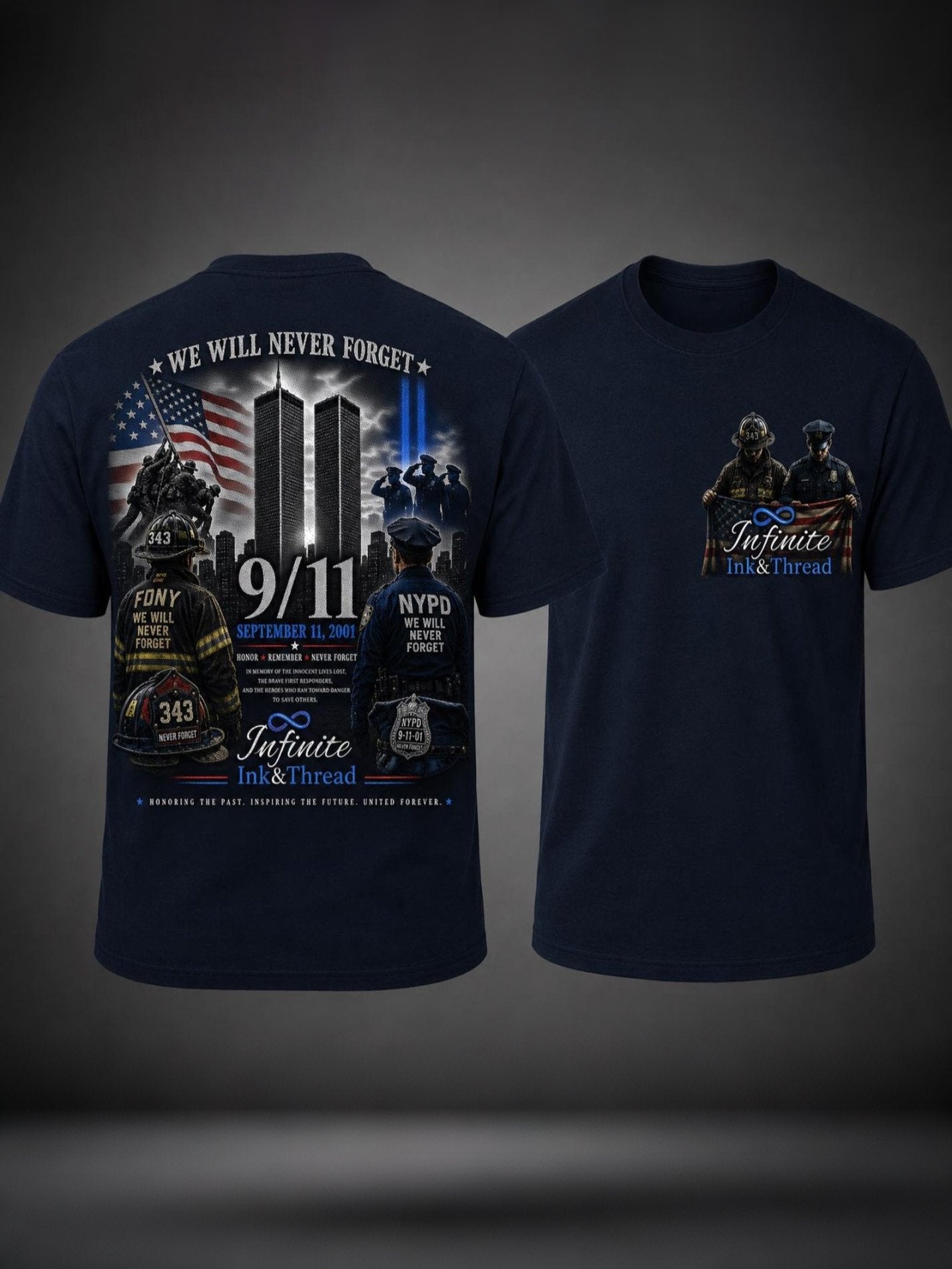 Men'S 9.11 Never Forget Printed T-Shirt