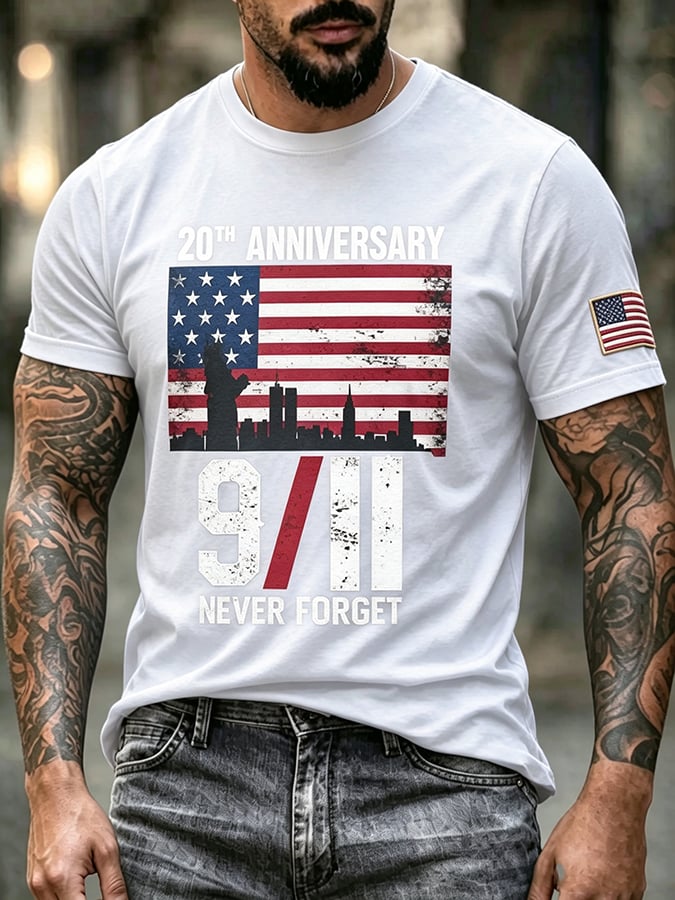 Men's USA 9/11 Print T-Shirt