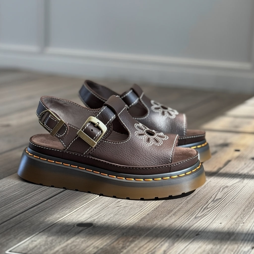 Women's Peep-Toe Platform Open-Toe Roman Sandals