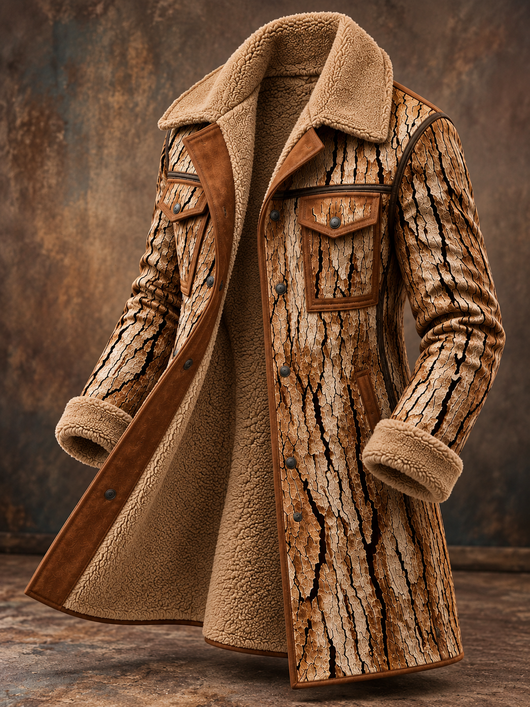 Men's Western Style Long Overcoat
