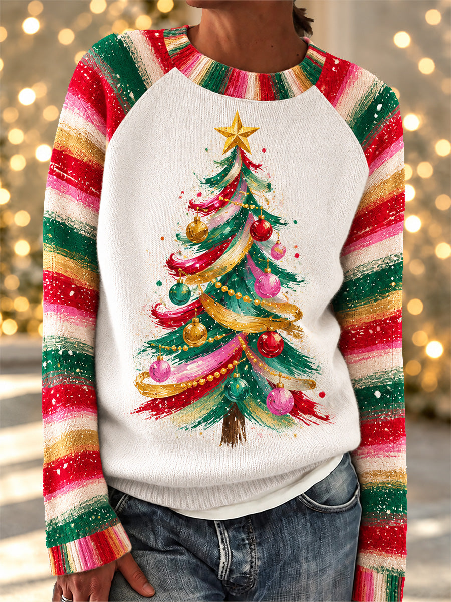 Women's Christmas Tree Print Sweater