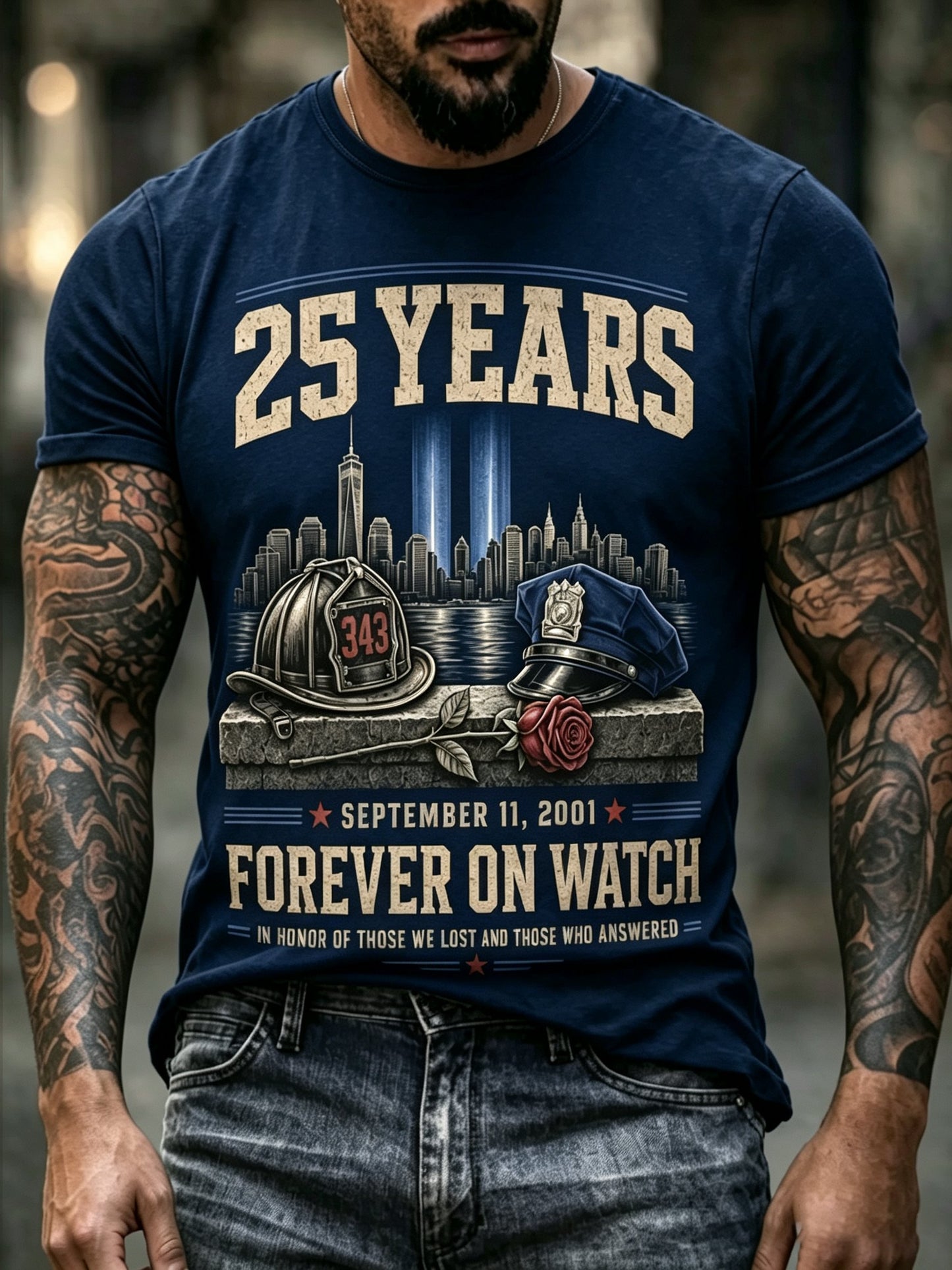 Men's 9.11 Never Forget Printed T-shirt