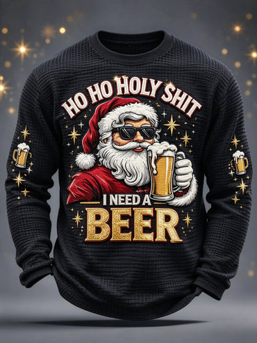 Men's Christmas Print Casual Top