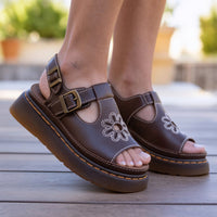 Women's Peep-Toe Platform Open-Toe Roman Sandals