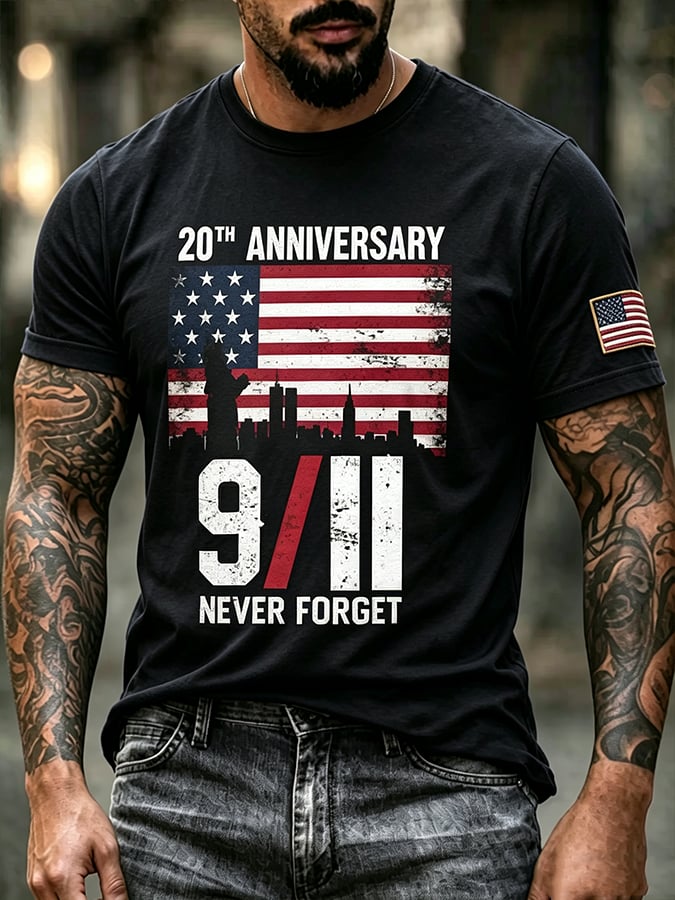 Men's USA 9/11 Print T-Shirt