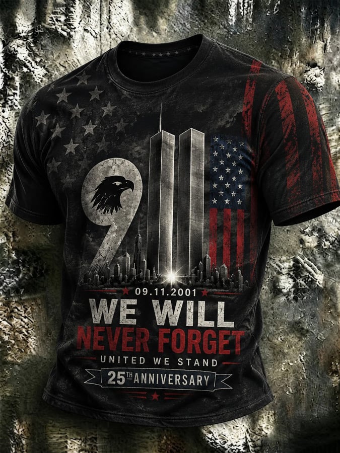 Men's USA 9/11 Print T-Shirt