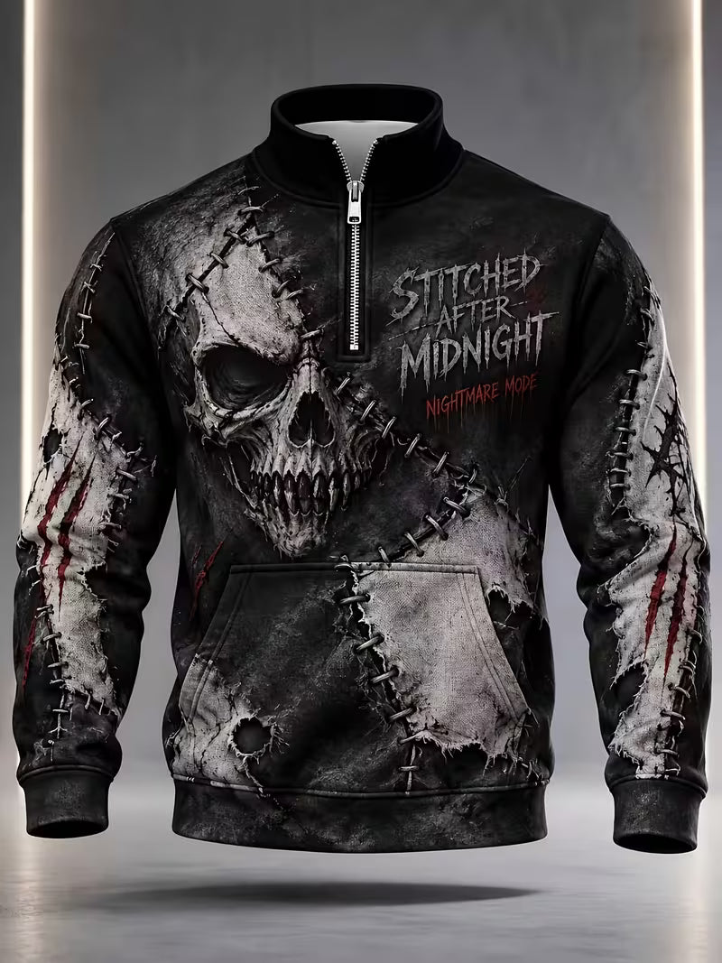 Men's Gothic Art Print Long Sleeve Sweatshirt
