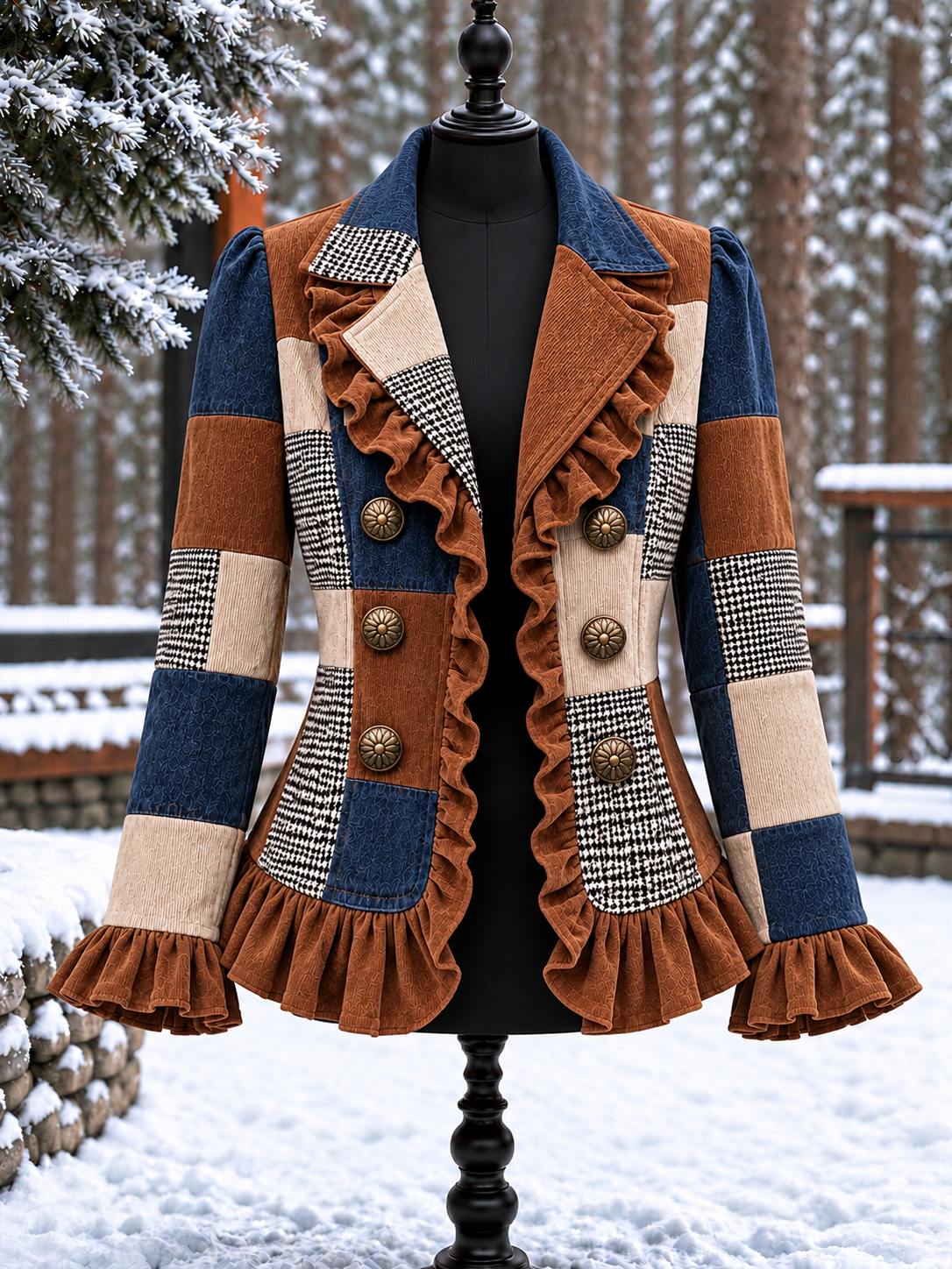Women's Casual Fashion Color-Block Jacket