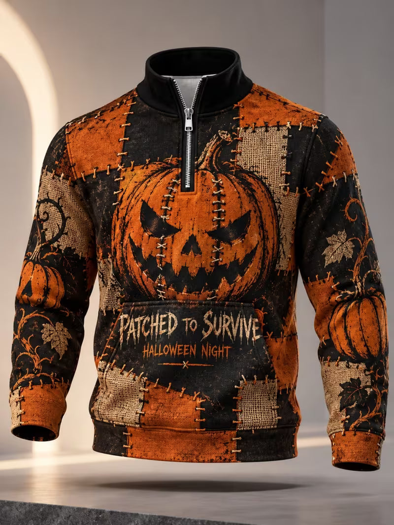 Men's Gothic Art Print Long Sleeve Sweatshirt