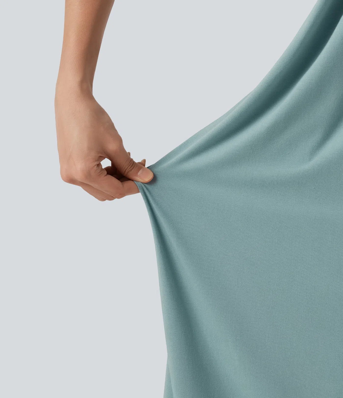 Halter Neck Strapless Long Dress With Draped Pockets