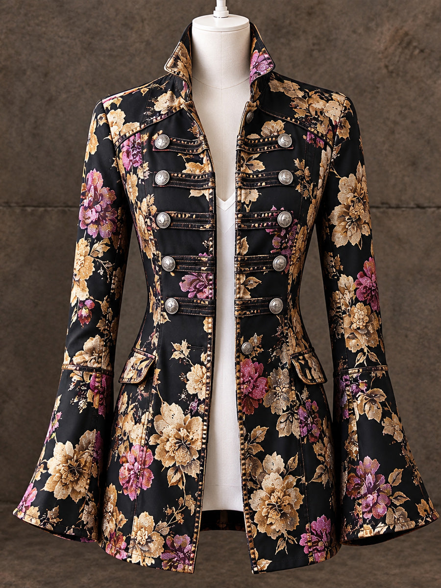 Women's Vintage Double-breasted Flared Coat