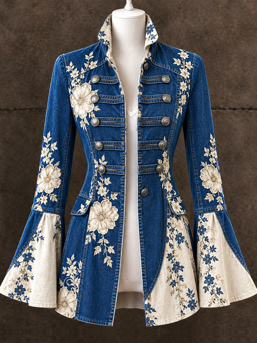 Women's Vintage Double-breasted Flared Coat