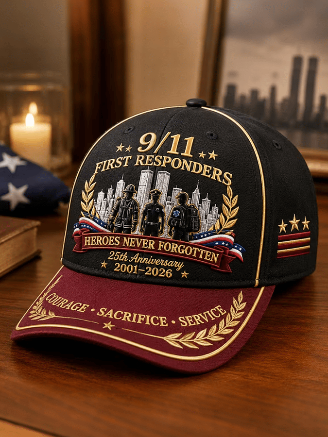Never Forget 9/11 2001 American Flag Honor The Heroes Baseball Cap